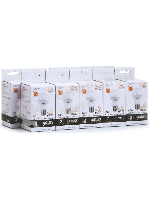 Лампа светодиодная Gauss Elementary 12Вт цок.:E27 груша 220B 3000K св.свеч.бел.теп. A60 (упак.:10шт)