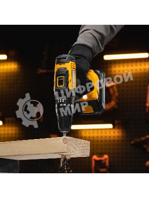 Дрель-шуруповерт Denzel CID-18-0, 18 В, 0 Ач, 30 Нм, щеточный, ударный