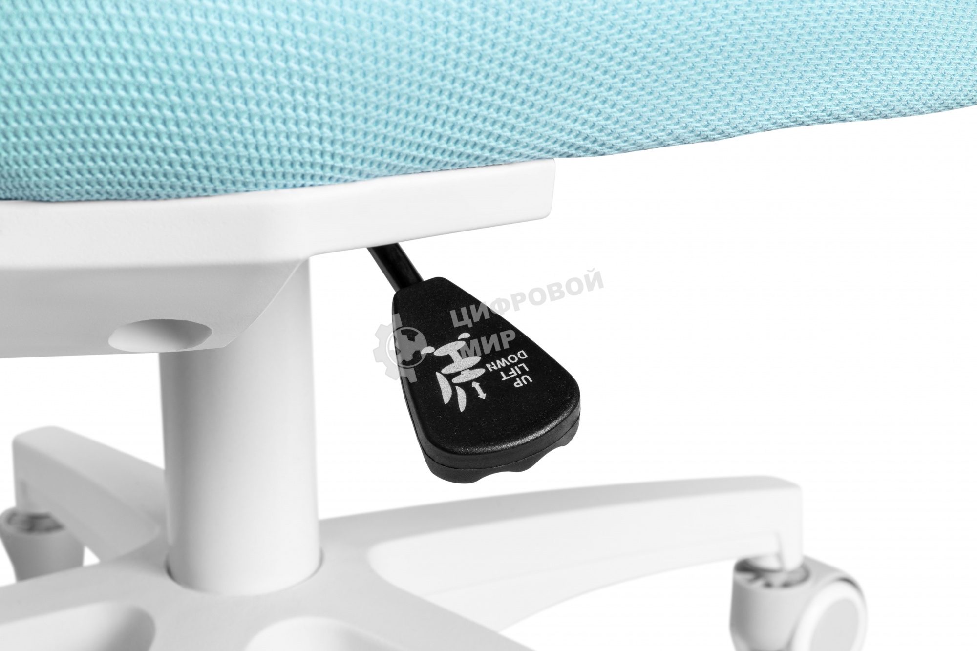 Кресло детское Cactus CS-CHR-3594BL голубой, крестов. пластик белый