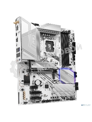 Материнская плата ASRock Z890 Pro RS WiFi белый, LGA 1851, Intel Z890, 4xDDR5, 4xSATA, 4xM.2, 1xPCIe 5.0 x16, 2xPCIe 4.0 x16, 1xPCIe x1, 2xUSB-C Thunderbolt 4, 4xUSB-A 3.2 Gen 1, 1xUSB-A 3.2 Gen 2, 1xHDMI, 1xDP, 1x2.5Gb LAN, 5x3.5 мм, 7.1, ATX