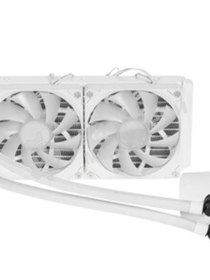 Система жидкостного охлаждения Bloody LC-10 White, 240 мм, 2x120 мм, 800-1800 об/мин, 20-35 дБ, PWM, ARGB, 260 Вт