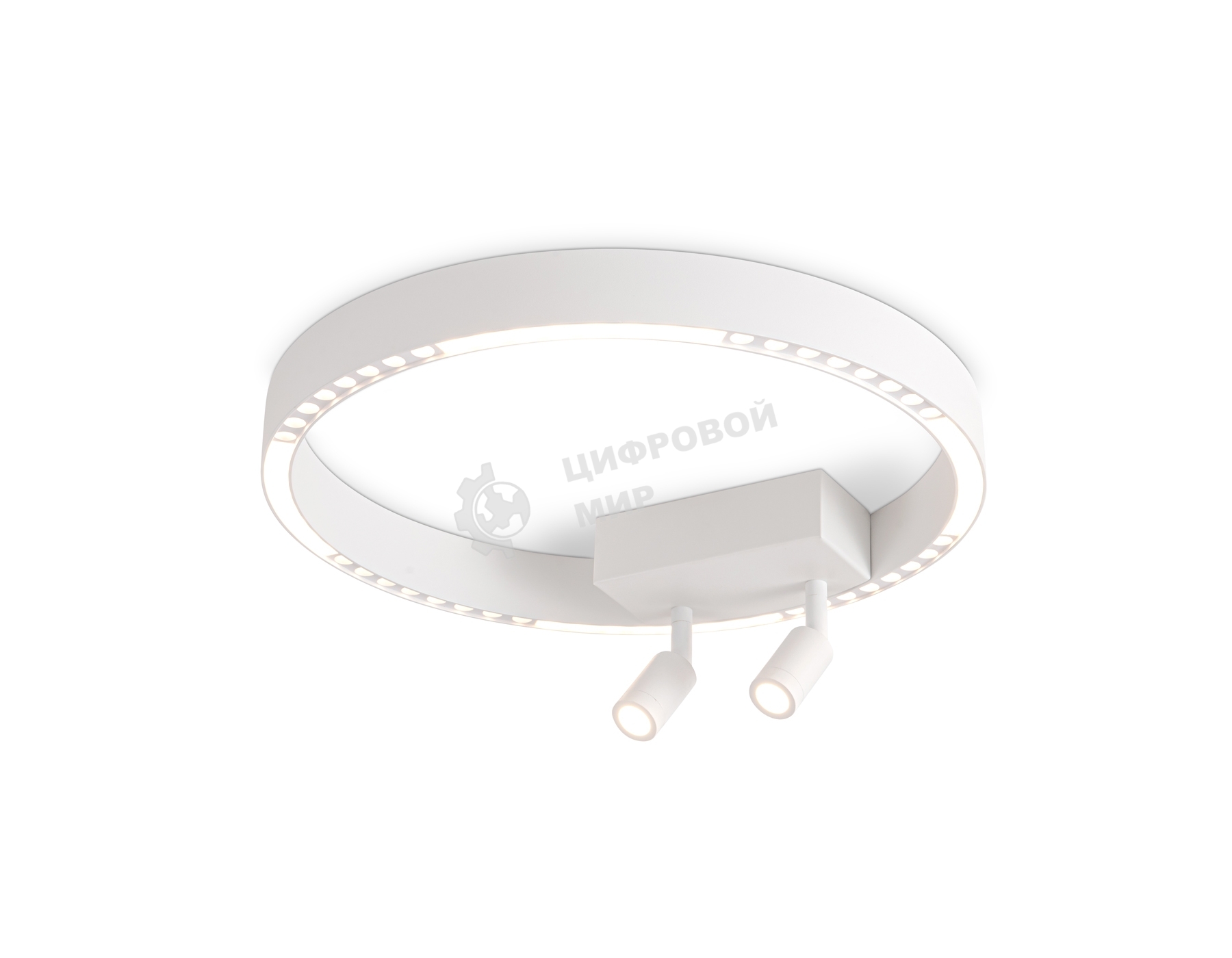 Потолочный светодиодный светильник Ambrella light FL5805/1+2 WH белый 25W 3000K/4200K/6400K D400*95 (без ПДУ)