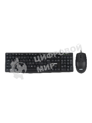 Комплект клавиатура+мышь Acer OMW141 проводной, USB, 1200 DPI, чёрный
