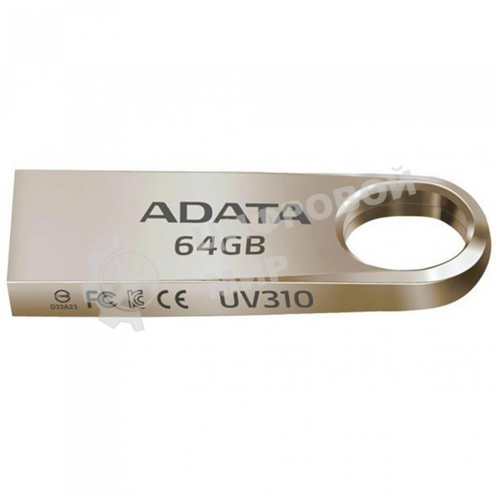 Флешка USB ADATA UV210 (AUV210-64G-RGD), 64Gb, USB 2.0, R/W 15/5, серебро