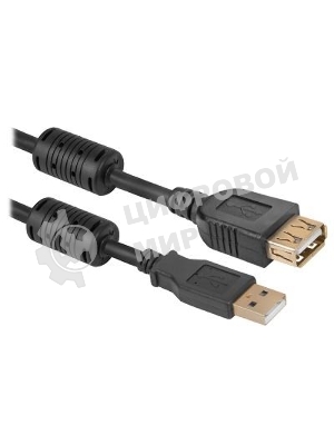 Кабель Defender PRO USB 2.0 кабель удлинительный 1.8м AM/AF, зол.конт, 2фер.фил.