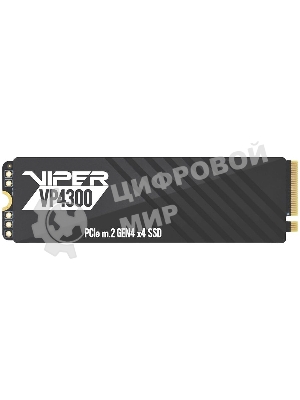 Накопитель SSD Patriot Viper VP4300, 1Tb, PCIe 4.0 x4, M.2 2280, NVMe, R/W 7400/5500, с радиатором