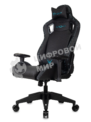 Кресло Knight Outrid Smile черный, экокожа, 120 кг, механизм качания