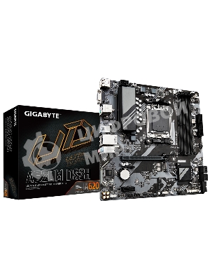 Материнская плата Gigabyte A620M DS3H, mATX, AM5, AMD A620, 4xDDR5, 4xSATA, 1xM.2, 1xPCI-E 4.0 x16, 1xPCI-E x1, 1xHDMI, 1xDP, 1xVGA, 1x 1Gb LAN, 1xUSB 3.2 Gen 1, 4xUSB 2.0, 3x3.5мм, 7.1, ATX