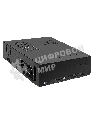 Компьютерный корпус Desktop ExeGate MI-208U2-M450 (mini-ITX/mATX, БП M450 с вент. 8см, 1хUSB+2хUSB 3.0, аудио, черный)