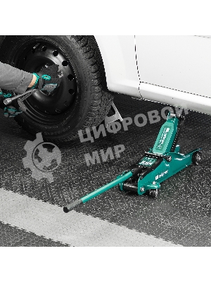 Домкрат гидравлический подкатной Сибртех 2 т, 85-330 мм, низкий подхват