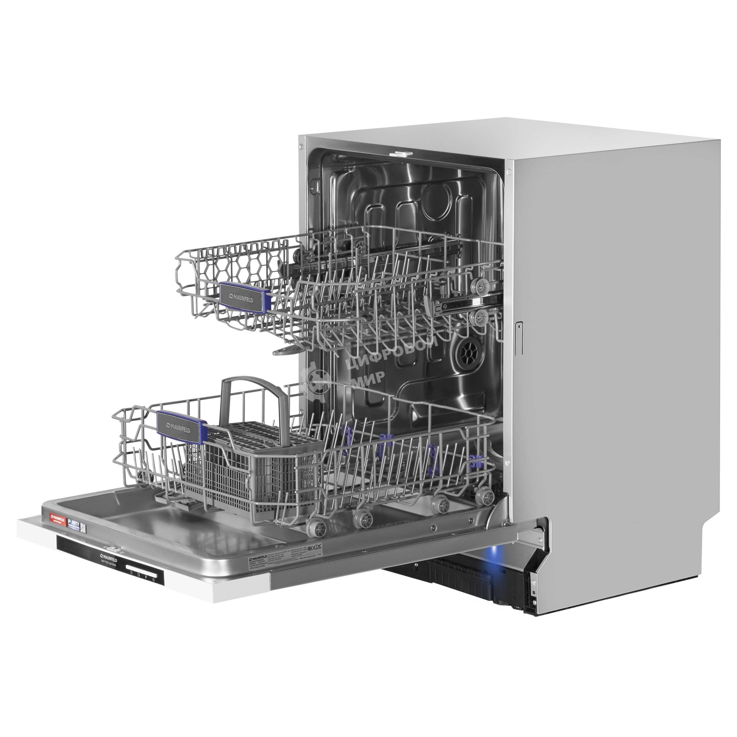 Встраиваемая посудомоечная машина Maunfeld MLP-122D Light Beam, серебристый, 59.8 см, 12 компл., 49 дБ, класс A++
