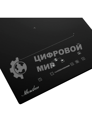 Индукционная варочная панель Monsher MHI 3011, индукция, инвертер, 30 см, 9 уровней мощности, бустер, Stop and Go, автоматическое отключение, таймер, индикатор остаточного тепла, сенсорное/слайдерное управление, черный