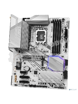 Материнская плата ASRock Z890 Pro RS WiFi белый, LGA 1851, Intel Z890, 4xDDR5, 4xSATA, 4xM.2, 1xPCIe 5.0 x16, 2xPCIe 4.0 x16, 1xPCIe x1, 2xUSB-C Thunderbolt 4, 4xUSB-A 3.2 Gen 1, 1xUSB-A 3.2 Gen 2, 1xHDMI, 1xDP, 1x2.5Gb LAN, 5x3.5 мм, 7.1, ATX