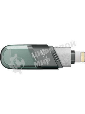 Флешка USB Sandisk 128Gb iXpand Flip SDIX90N-128G-GN6NE USB3.1 зеленый/серебристый
