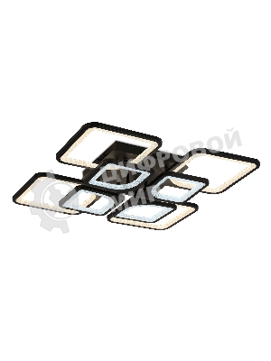 Потолочный светодиодный светильник FA4424/4+4 BK черный 150W 3000K+6400K/4200K/6400K+3000K 580*580*120 (ПДУ ИК)