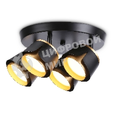 Светильник Ambrella light TN71243/4 BK/GD черный/золото GX53/4 D250*147