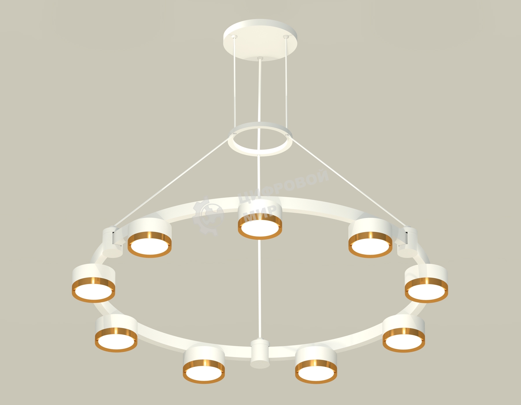 Светильник Ambrella light XR92031802/9 SWH/PYG белый песок/золото желтое полированное GX53 (A9203, C9241, N8124)