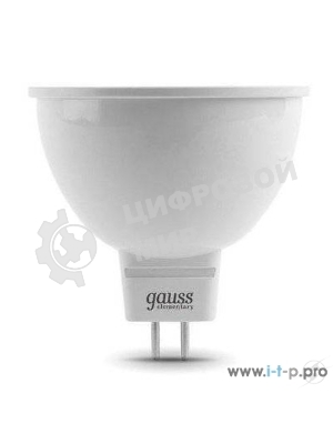 Лампа светодиодная Gauss LED Elementary MR16 GU5.3 7W 530lm 3000K 1/10/100 0