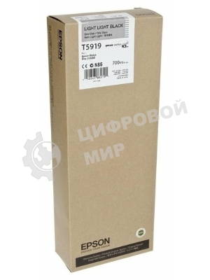 Картридж струйный Epson T5919 (C13T591900) светло-серый (700 мл.) для I/C SP-11880