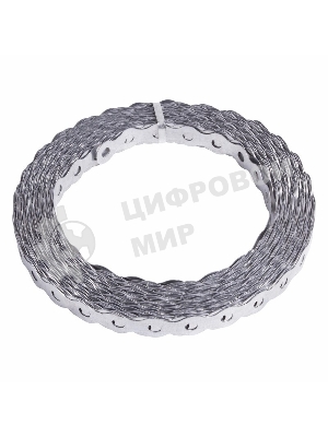 Лента полоса монтажная оцинкованная, перфорированная волна Rexant 17х0,55 мм, рулон 25 м