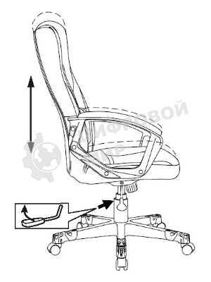 Кресло Zombie 10 черный/красный, экокожа, 120 кг, механизм качания