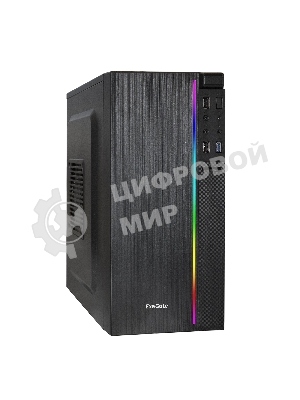 Компьютерный корпус Minitower ExeGate mEVO-9302-NPX450 (mATX, БП 450NPX с вент. 12см, 2хUSB+1хUSB 3.0, HD аудио, черный, с RGb подсветкой)