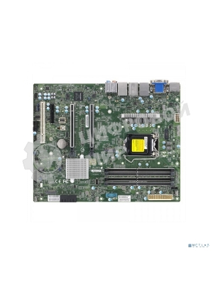 Материнская плата Supermicro MBD-X12SCA-F-B W-1200 CPU, 4 DIMM slots, Intel W480 controller for 4 SATA3 (6 Gbps) ports, RAID 0,1,5,10, 1 PCIe 3.0 x4, 2 PCIe 3.0 x16 slots, bulk