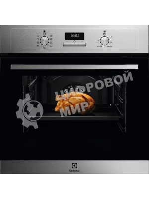 Встраиваемый духовой шкаф Electrolux EOF3H50BX 60 см, 72 л, 8 режимов, 59.4x59.5x56.9 см, очистка паром, нер. сталь