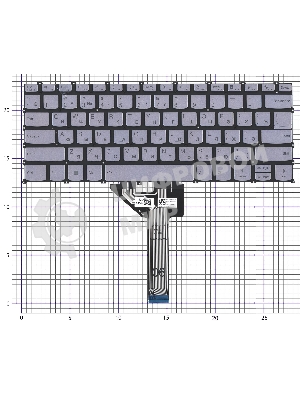 Клавиатура для ноутбука Lenovo Yoga Slim 6 14IAP8 серебристая