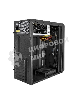 Компьютерный корпус Miditower ExeGate XP-332UC-UNS350 (ATX, БП UNS350 с вент. 12см, 2хUSB 3.0/1хTypeC, аудио, черный)