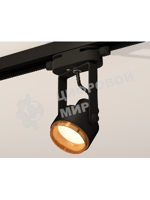 Светильник Ambrella light XT6602023 PBK/PYG черный полированный/золото желтое полированное MR16 GU10 (C6602, N6124)
