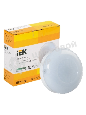 Светильник светодиодный IEK ДПО 1001 8Вт 4000К IP54 с акуст. датчиком LDPO3-1001-008-4000-K01