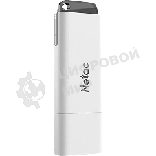 Флешка USB Netac U185 (NT03U185N-064G-20WH), 64Gb, USB 2.0, R/W 25/10, белый/серый
