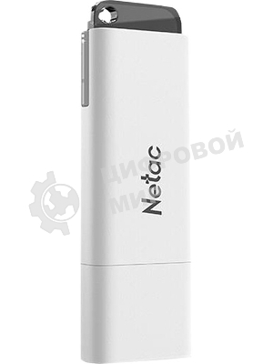 Флешка USB Netac U185 (NT03U185N-064G-20WH), 64Gb, USB 2.0, R/W 25/10, белый/серый