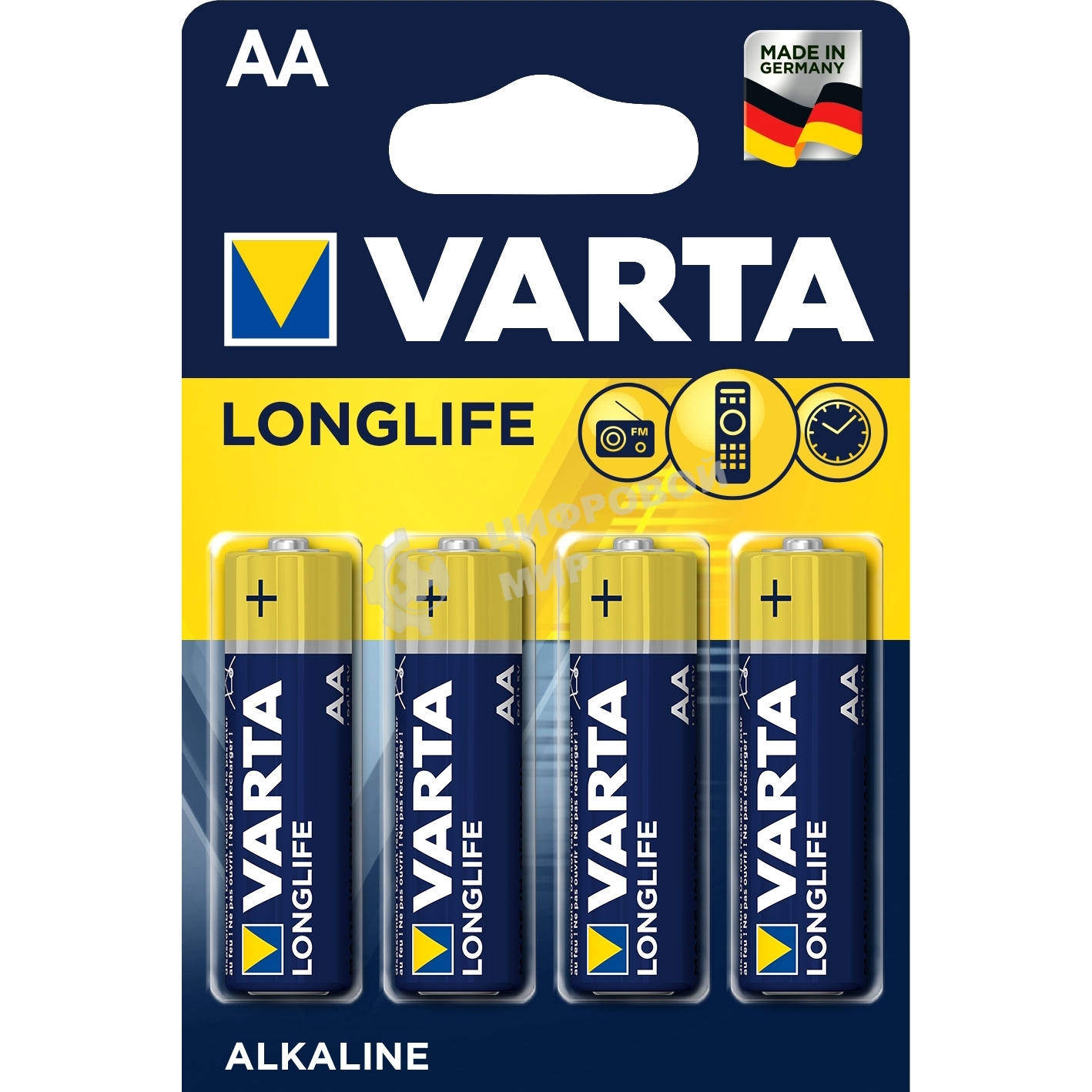 Батарейки VARTA Long Life AA блистер 4 04106101414