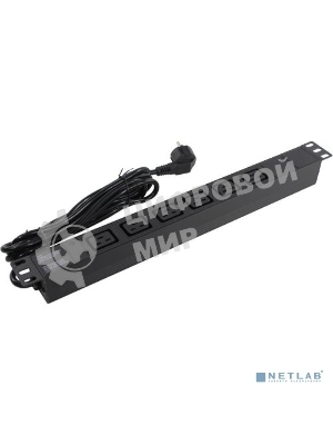 Блок розеток горизонтальный ExeGate ServerPro PDU-19H013 Al-6C19-EU3-SW, 19