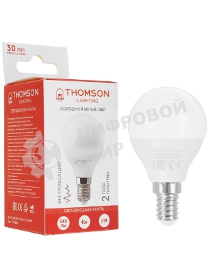 Лампа филам. Thomson Filament TH-B2334 7Вт цок.:E14 свеча 220B св.свеч.бел.хол. Candle (упак.:1шт)
