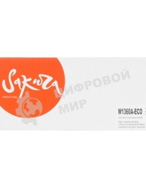 Картридж Sakura W1360A (136A) для HP, черный, 1150 к.
