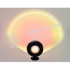 Атмосферная светодиодная настольная лампа Ambrella light DE8383 BK черный LED RGB 3W (ПДУ RGB)