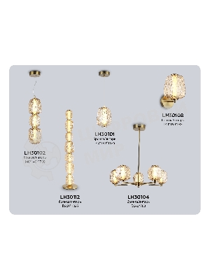 Настенный светодиодный светильник Ambrella light LH30108 SB/TI бронза/янтарь 8W 3000K 140*190*285