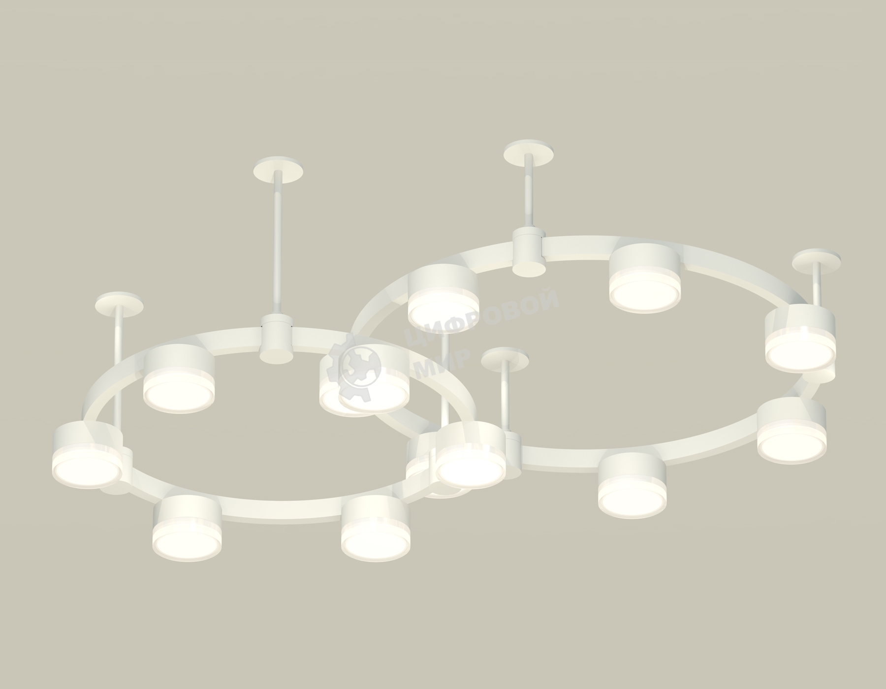 Светильник Ambrella light XR92211006/13 SWH/FR/CL белый песок/белый матовый/прозрачный GX53 (A9221, A9226, C9236, C9231,N8399)