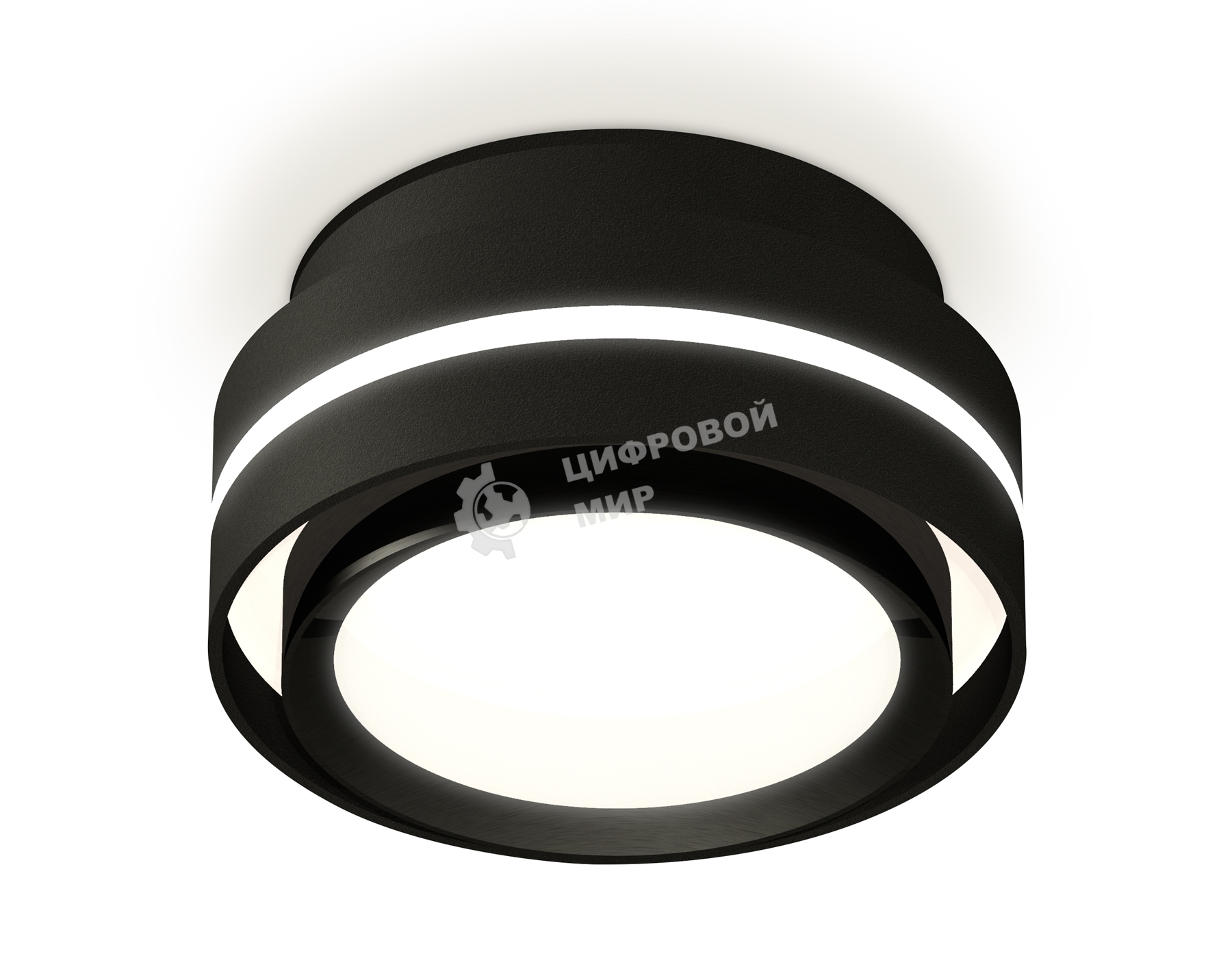 Светильник Ambrella Light XS8414001 SBK/PBK черный песок/черный полированный GX53 (C8414, N8113)