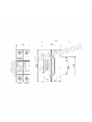 Автоматический выключатель Werkel 2P 20A C 6 кА W902P206