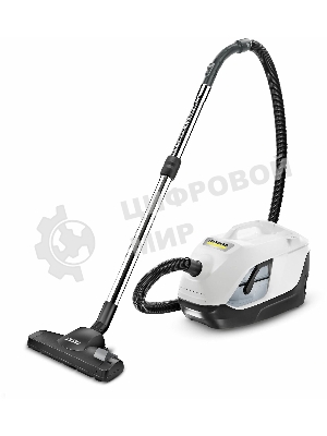 Пылесос Karcher DS 6 Plus белый/черный, 350/650 Вт, уборка влажная/сухая, пылесборник контейнер 2 л