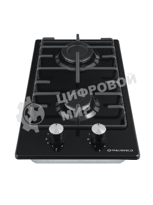 Газовая варочная панель Maunfeld EGHE.32.3EB/G, 2 конфорки, эмалированная сталь, черный