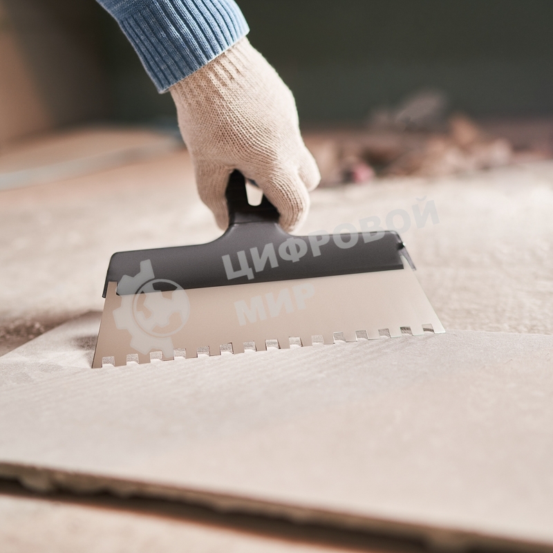 Шпатель фасадный Rexant 250 мм зуб 8х8 нержавеющая сталь, пластмассовая рукоятка