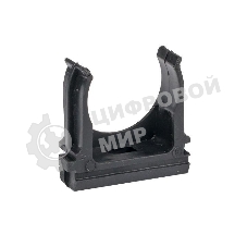 Держатель для труб (клипса) d25мм черный (уп.10шт) Plast EKF derj-z-25b