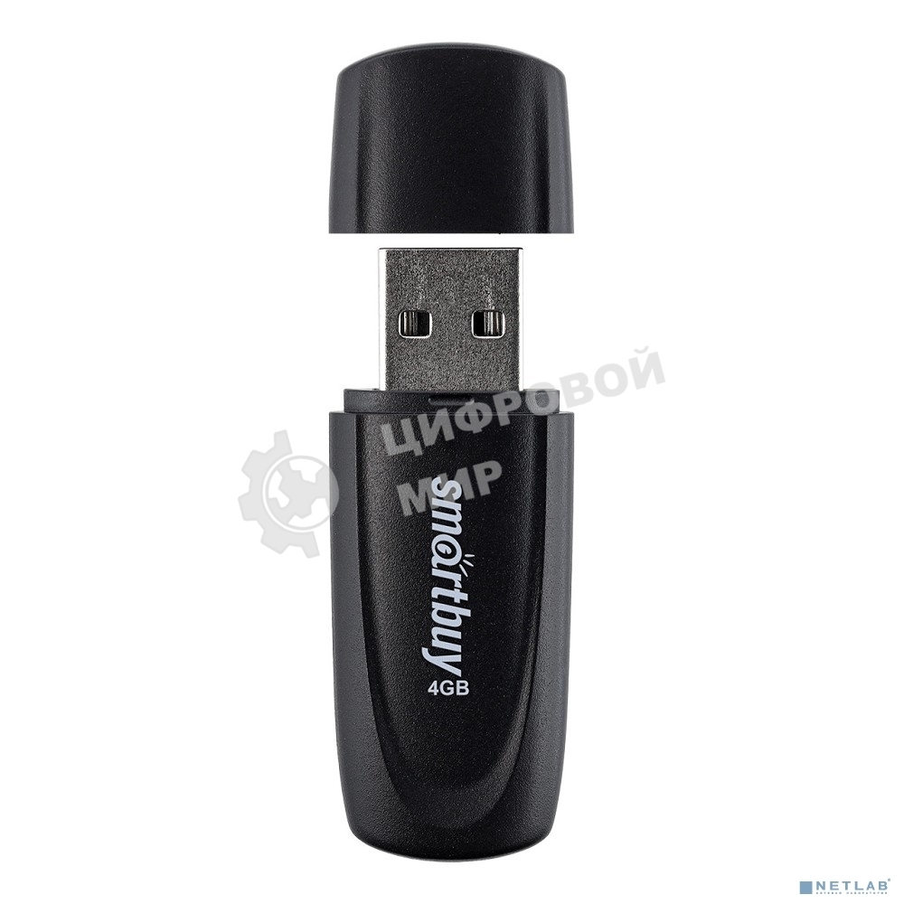 Флешка USB Smartbuy Scout black (SB016Gb2SCK), 16Gb, USB 2.0, R/W 15/8, черный