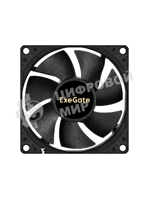 Вентилятор для корпуса ExeGate EX08020B3P-24 черный, 80 мм, 4000 об/мин, 42.3 дБ, 3 pin