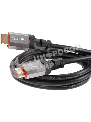 Кабель Telecom TCG365-1M HDMI 19M/M,ver. 2.1, 8K@60 Hz 1m метал разъемы, Telecom TCG365-1M